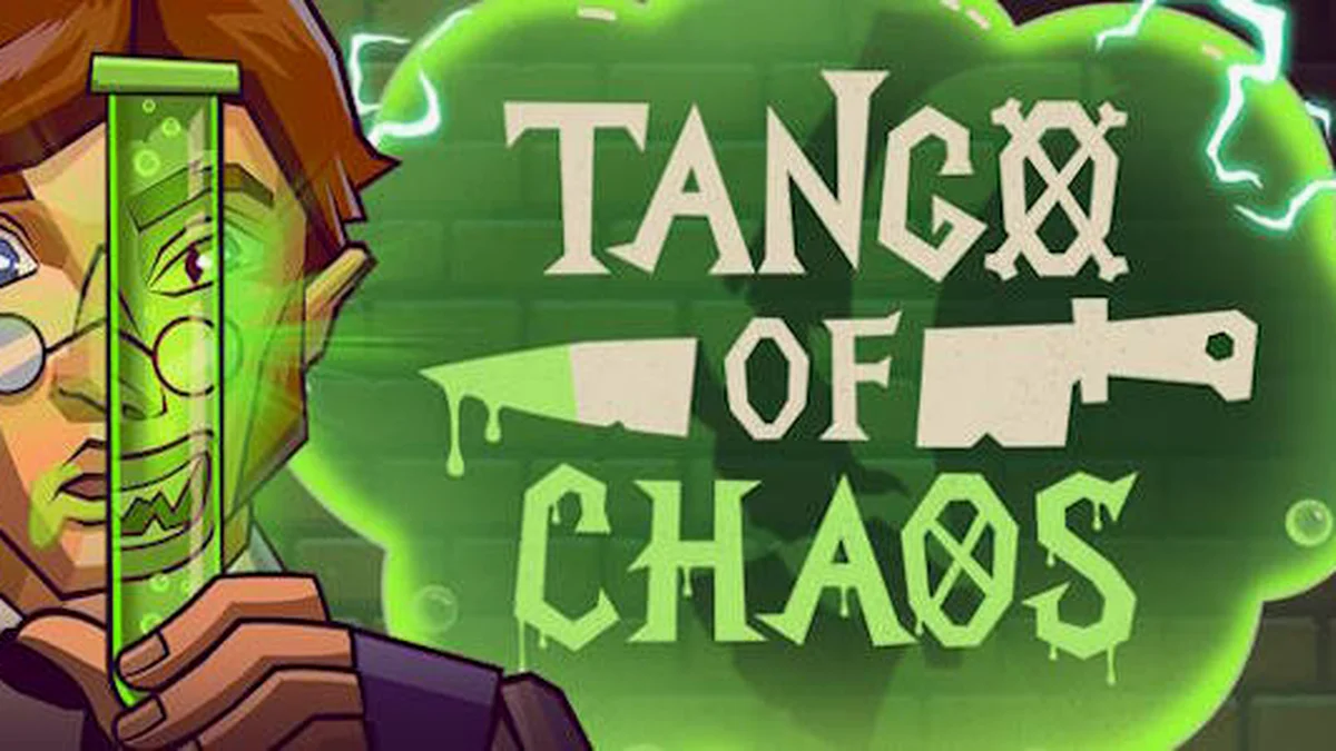 Tampilan visual slot Tango of Chaos dengan elemen laboratorium yang futuristik